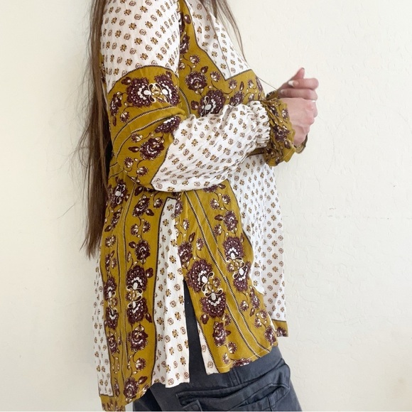Free People Changing Times Mixed Print Tunic Top - Picture 3 of 11